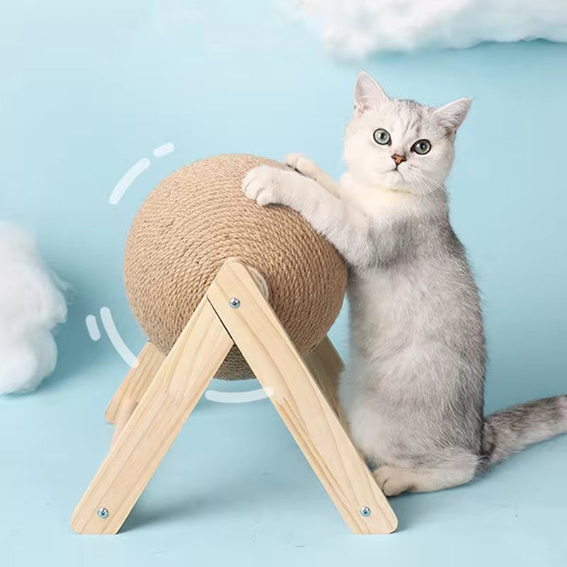 Interactive Cat Scratching Ball Toy - Sisal Rope Balls & Board for Healthy Paws and Fun Playtime!