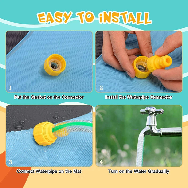 Dog Water Play Mat – Splash Pad for Summer Fun