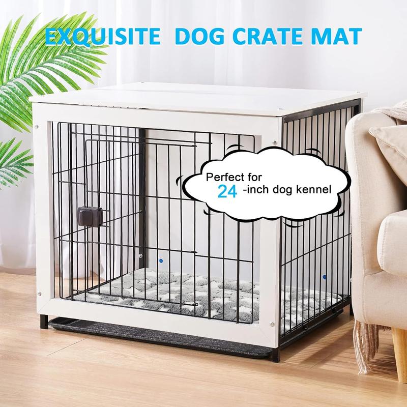Reversible Soft Dog Bed Mat - Portable, Machine Washable Pet Pad for Medium & Small Dogs, Perfect for 24-Inch Kennels