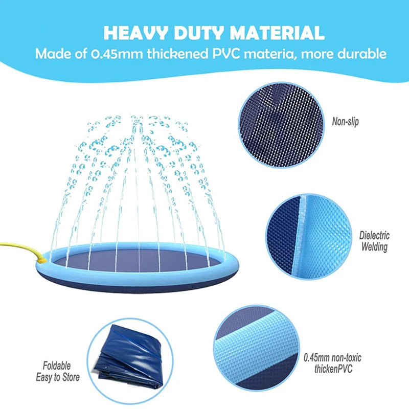 Dog Water Play Mat – Splash Pad for Summer Fun