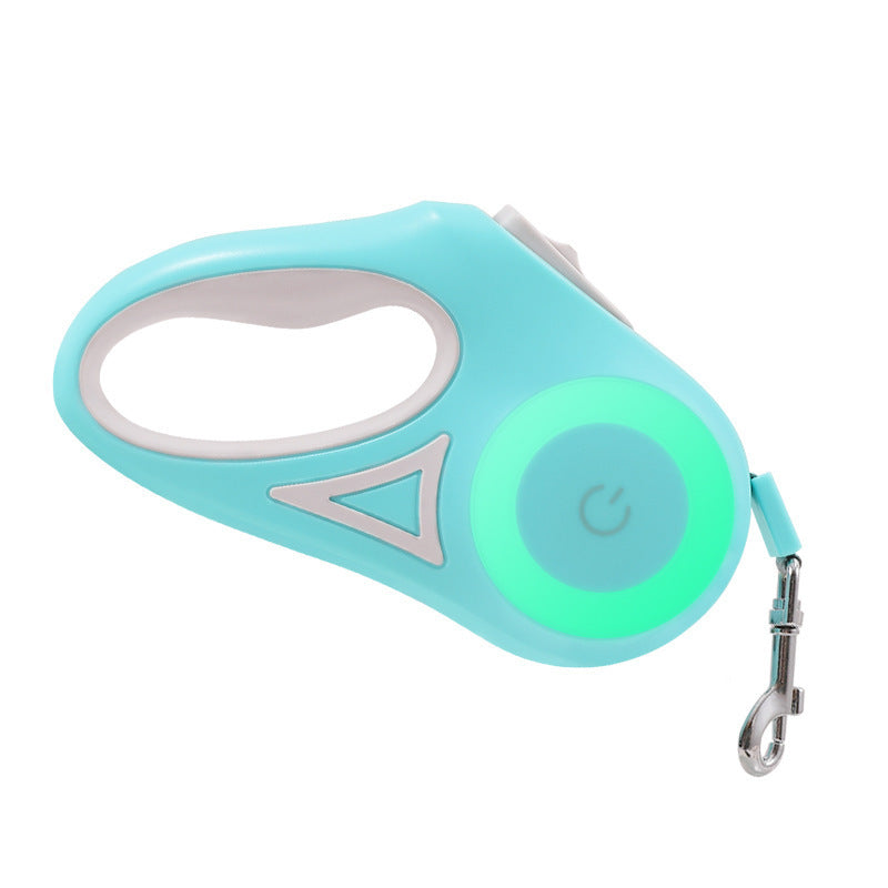 Retractable Dog Leash with Collar & LED Spotlight β Auto Lock Traction Rope for Small & Medium Pets