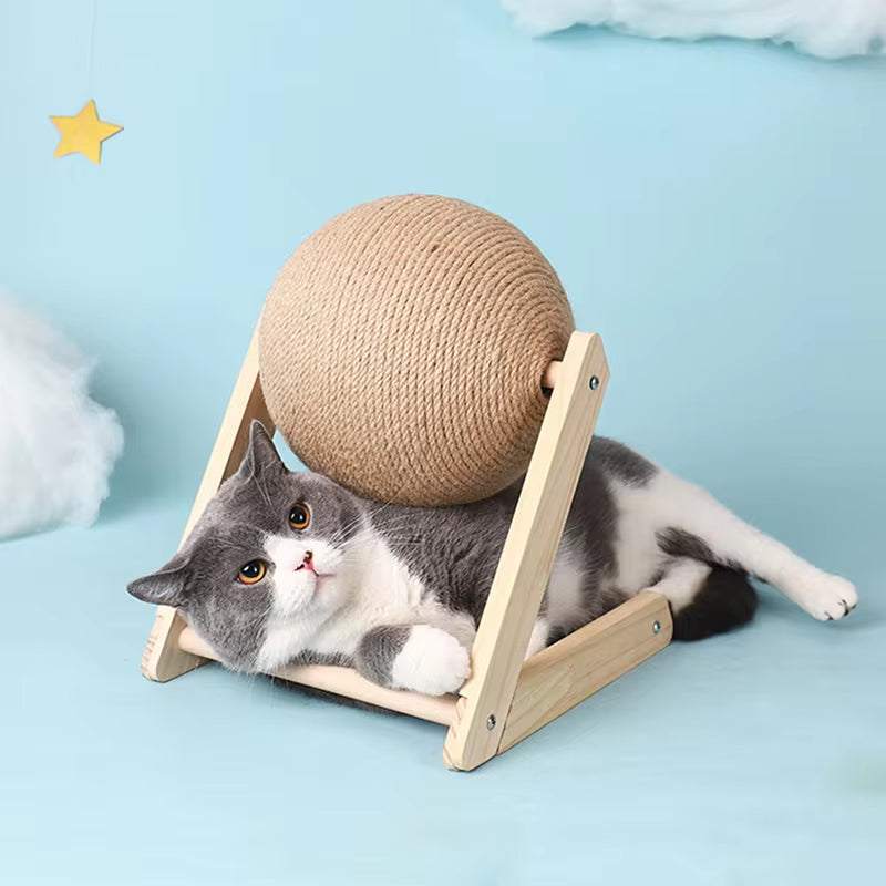 Interactive Cat Scratching Ball Toy - Sisal Rope Balls & Board for Healthy Paws and Fun Playtime!
