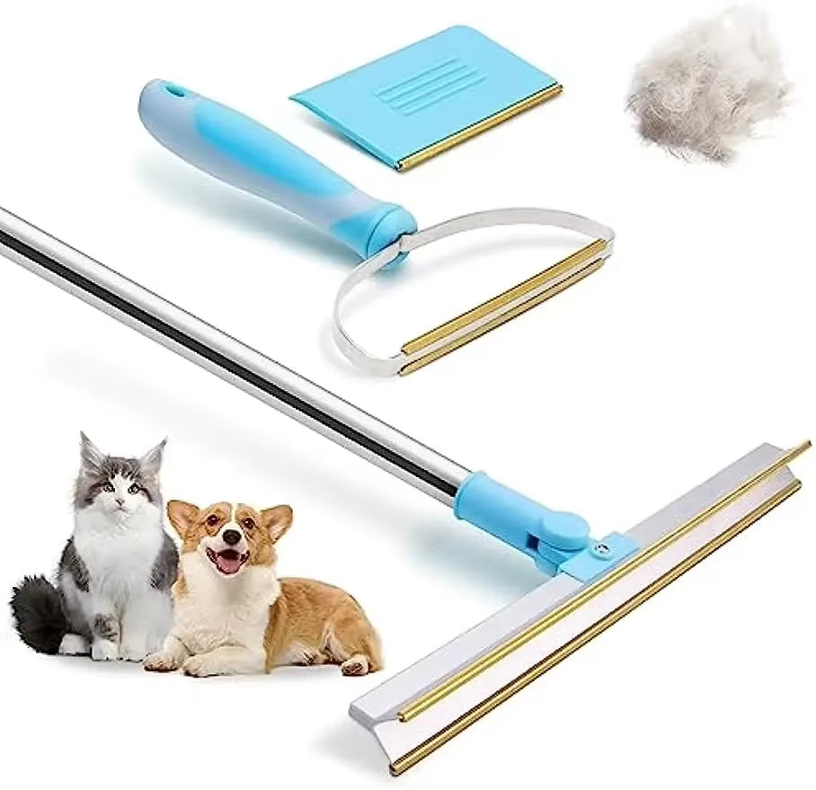 Ultimate Carpet Rake for Pet Hair Removal - Telescopic Handle & 180° Rotation for Effortless Cleaning