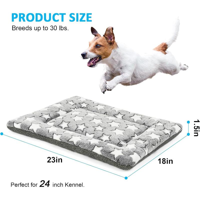 Reversible Soft Dog Bed Mat - Portable, Machine Washable Pet Pad for Medium & Small Dogs, Perfect for 24-Inch Kennels