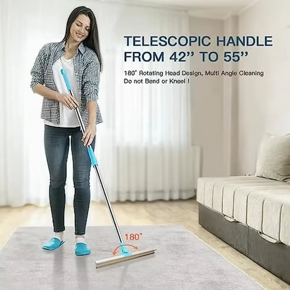 Ultimate Carpet Rake for Pet Hair Removal - Telescopic Handle & 180° Rotation for Effortless Cleaning