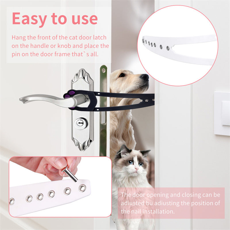 Cat Door Holder Latch – Keep Dogs Out, Let Cats In | Adjustable & Easy to Install