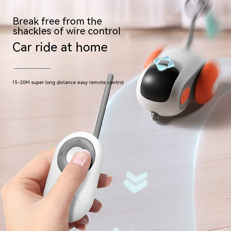 Remote Control Cat Car Toy – USB Rechargeable, Smart Self-Moving & Interactive Chase Game