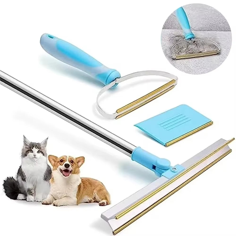 Ultimate Carpet Rake for Pet Hair Removal - Telescopic Handle & 180° Rotation for Effortless Cleaning