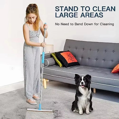 Ultimate Carpet Rake for Pet Hair Removal - Telescopic Handle & 180° Rotation for Effortless Cleaning