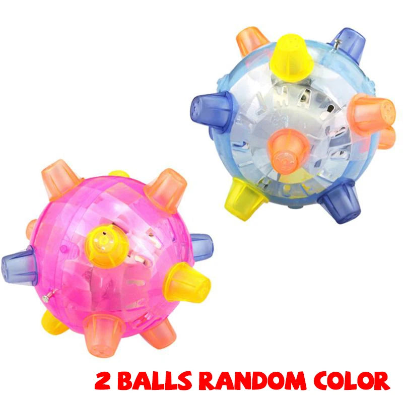 Luminous Dancing Jumping Balls - Fun Flashing Pet Toys for Dogs and Cats!