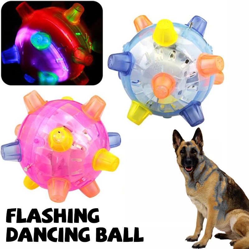 Luminous Dancing Jumping Balls - Fun Flashing Pet Toys for Dogs and Cats!