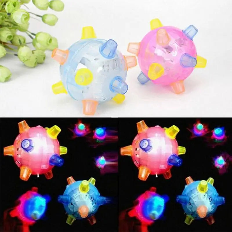 Luminous Dancing Jumping Balls - Fun Flashing Pet Toys for Dogs and Cats!