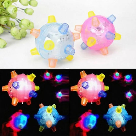 Luminous Dancing Jumping Balls - Fun Flashing Pet Toys for Dogs and Cats!