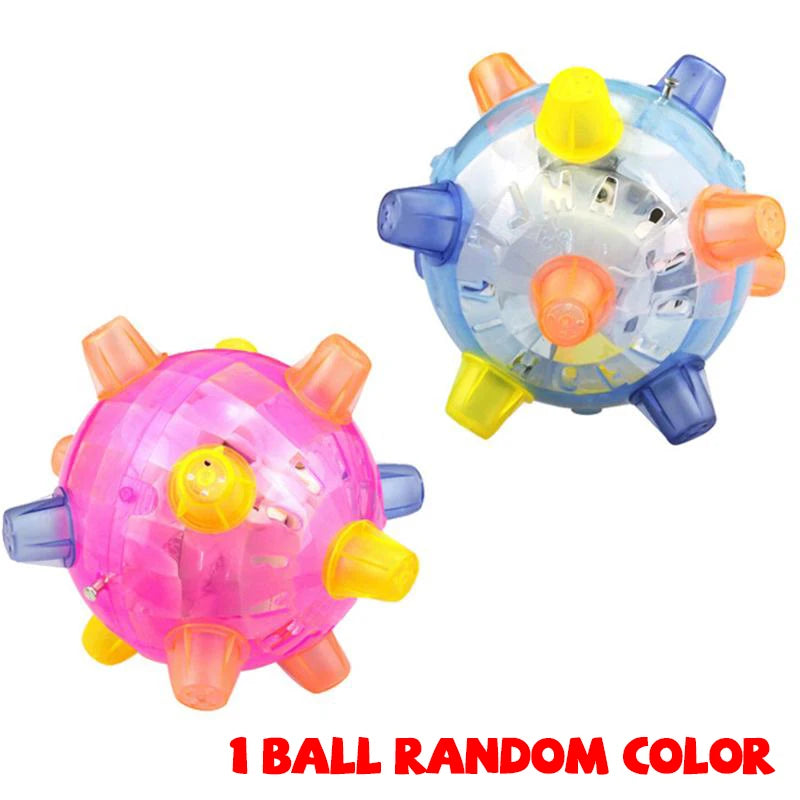 Luminous Dancing Jumping Balls - Fun Flashing Pet Toys for Dogs and Cats!
