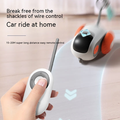 Remote Control Cat Car Toy – USB Rechargeable, Smart Self-Moving & Interactive Chase Game