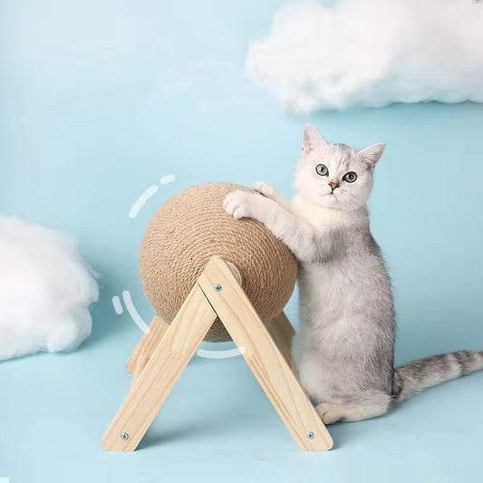 Interactive Cat Scratching Ball Toy - Sisal Rope Balls & Board for Healthy Paws and Fun Playtime!