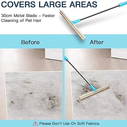 Ultimate Carpet Rake for Pet Hair Removal - Telescopic Handle & 180° Rotation for Effortless Cleaning